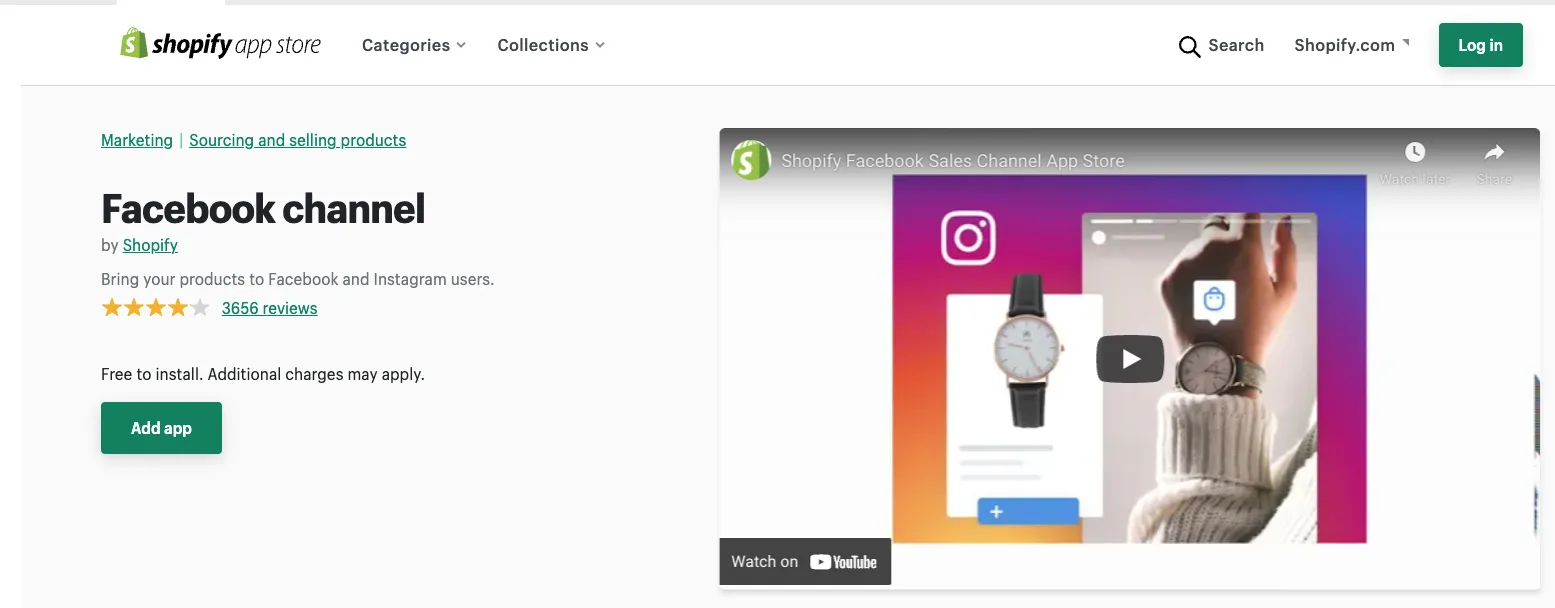 Shopify - Facebook Channel App